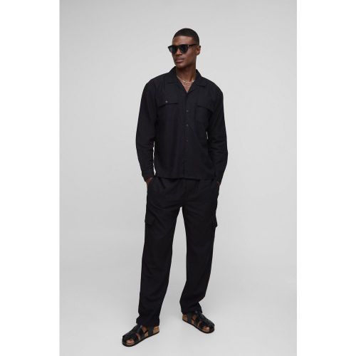 Ensemble oversize avec chemise cargo et pantalon - S - Boohooman - Modalova