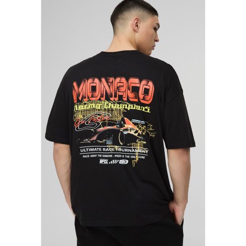 T-shirt oversize à imprimé Monaco - XS - Boohooman - Modalova