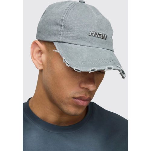 Casquette effilochée à logo - MAN - ONE SIZE - Boohooman - Modalova