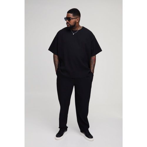 Grande taille - Ensemble plissé avec t-shirt et pantalon - XXXL - Boohooman - Modalova