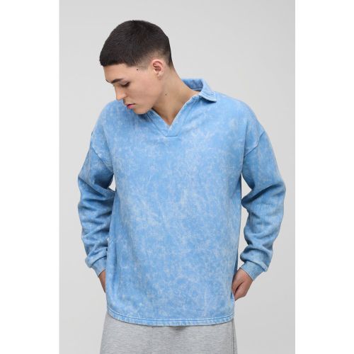 Polo oversize délavé - S - Boohooman - Modalova