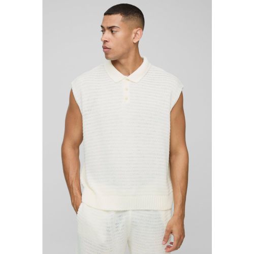 Polo oversize sans manches homme - S - Boohooman - Modalova