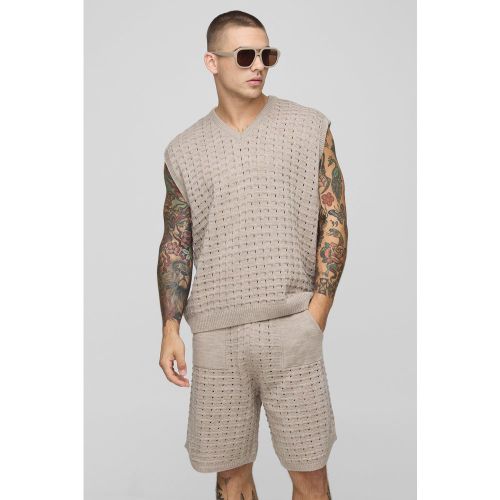 Ensemble oversize avec débardeur à col V et short - S - Boohooman - Modalova