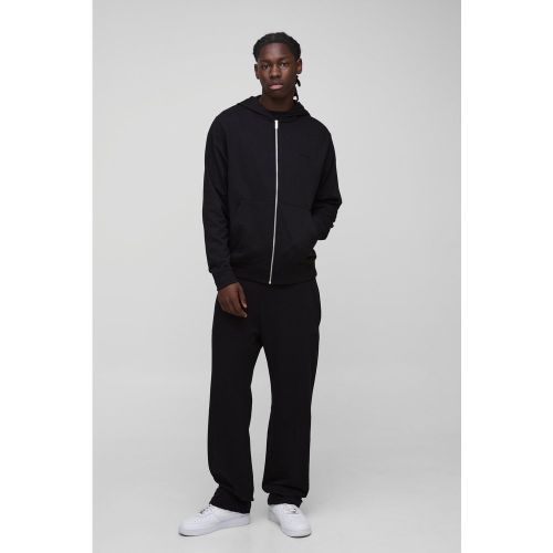 MAN. Ensemble basique avec sweat à capuche zippé et jogging - S - Boohooman - Modalova
