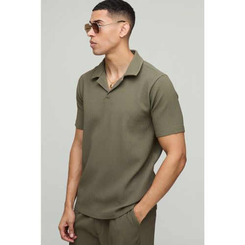 Polo plissé à manches courtes - S - Boohooman - Modalova