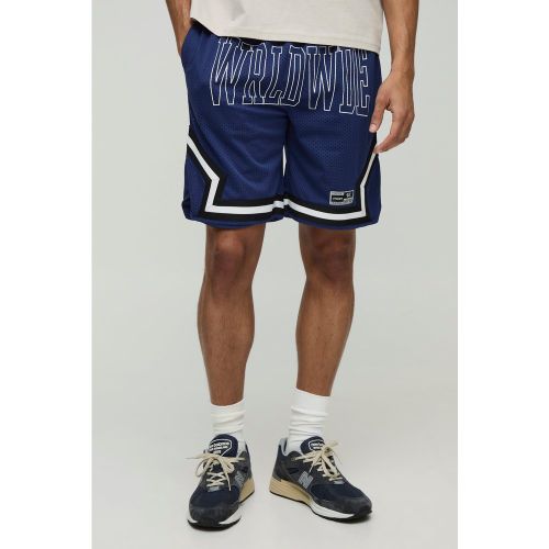 Short de basket mi-long en mesh - S - Boohooman - Modalova