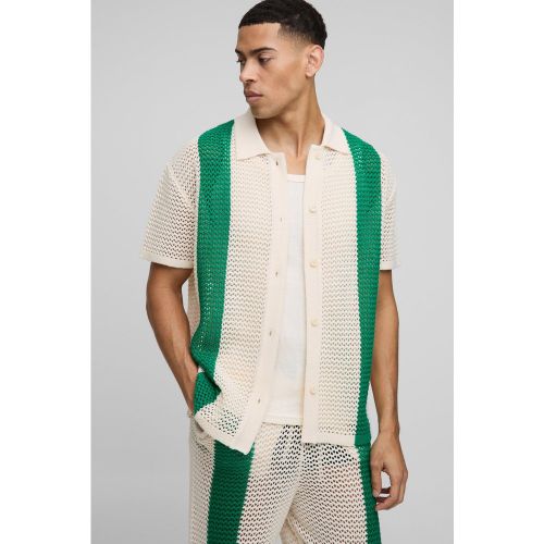 Chemise oversize rayée à coutures apparentes - S - Boohooman - Modalova