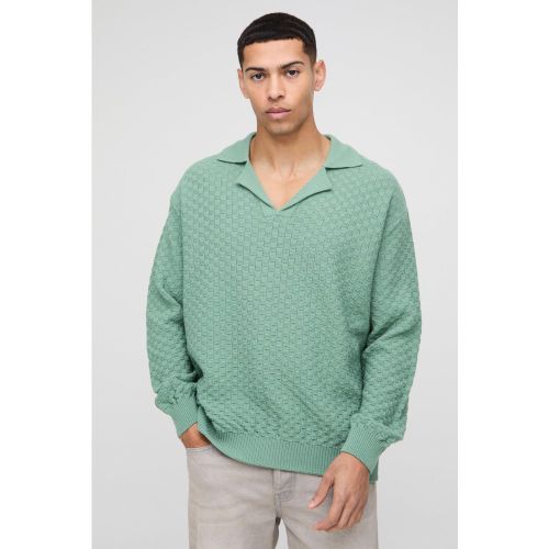 Polo oversize en maille - S - Boohooman - Modalova