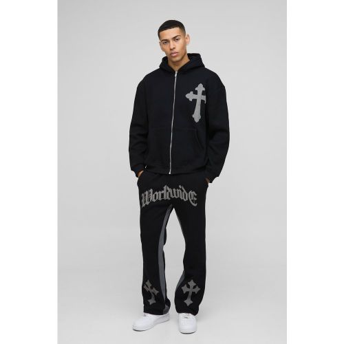 Survêtement oversize à imprimé Worldwide - S - Boohooman - Modalova