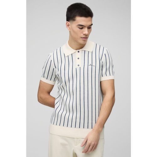 Polo rayé à manches longues - S - Boohooman - Modalova