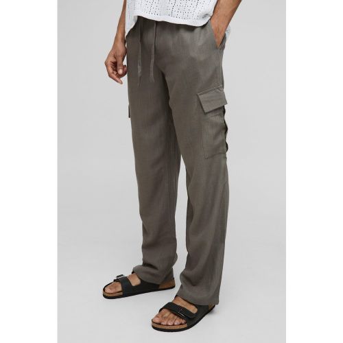 Pantalon cargo large mélangé - S - Boohooman - Modalova