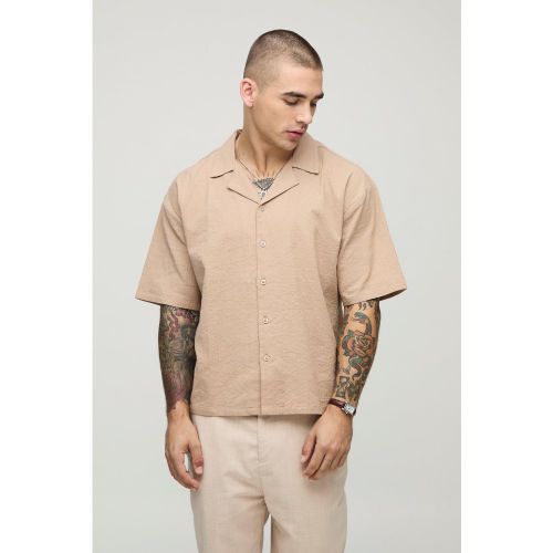 Chemise oversize en tissu crêpe homme - S - Boohooman - Modalova