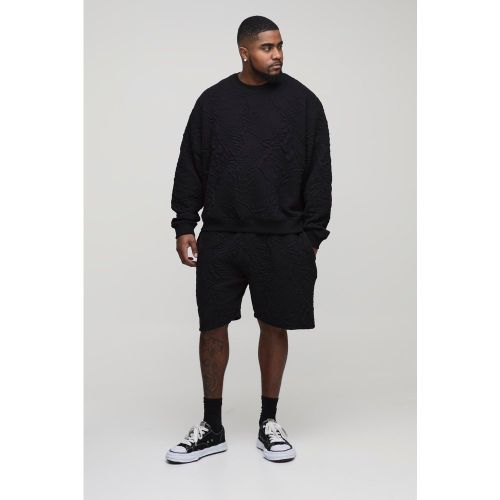 Grande taille - Ensemble avec sweat matelassé et short - 2XL - Boohooman - Modalova