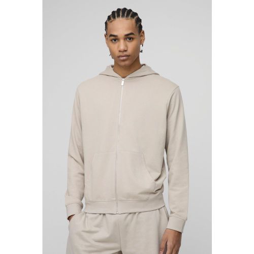 Sweat à capuche basique zippé homme - S - Boohooman - Modalova