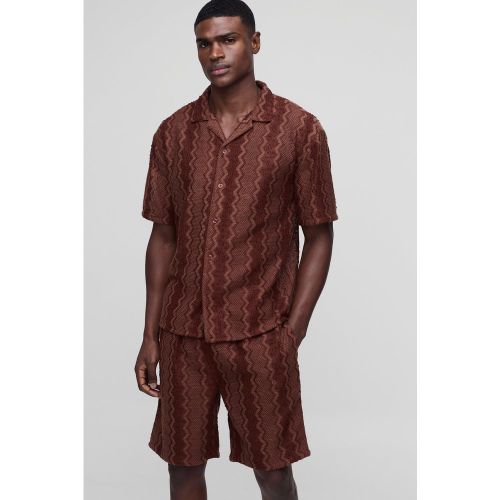 Ensemble oversize avec chemise et short - S - Boohooman - Modalova