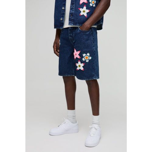 Short en jean en crochet - 28 - Boohooman - Modalova