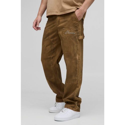 Pantalon charpentier surteint - 28 - Boohooman - Modalova