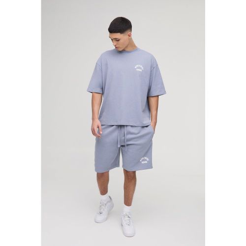 Ensemble oversize imprimé avec t-shirt et short homme - S - Boohooman - Modalova