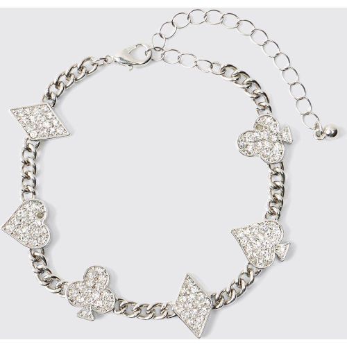 Bracelet à pendentif strassé - ONE SIZE - Boohooman - Modalova