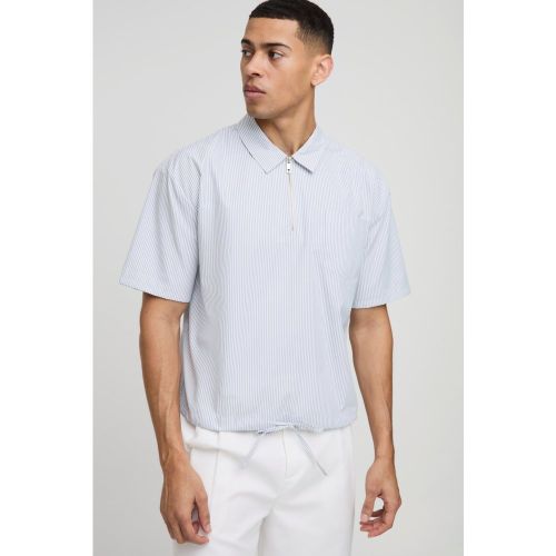 Chemise oversize rayée à poches - S - Boohooman - Modalova