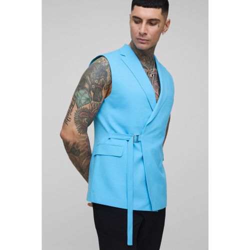Veste de costume cintrée sans manches - 34 - Boohooman - Modalova