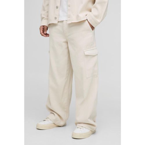 Jean cargo baggy délavé - 28R - Boohooman - Modalova
