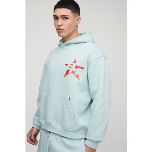 Sweat à capuche oversize à imprimé BM - S - Boohooman - Modalova