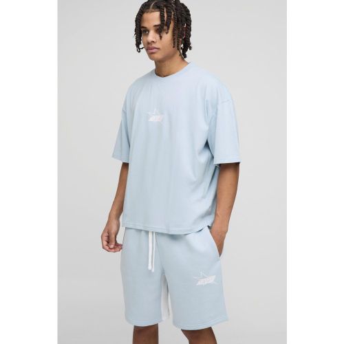 Ensemble oversize avec t-shirt oversize et short - S - Boohooman - Modalova