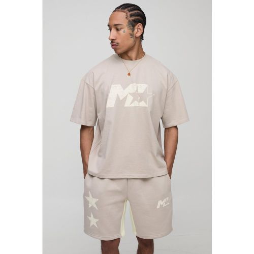 Ensemble oversize avec t-shirt oversize et short - S - Boohooman - Modalova