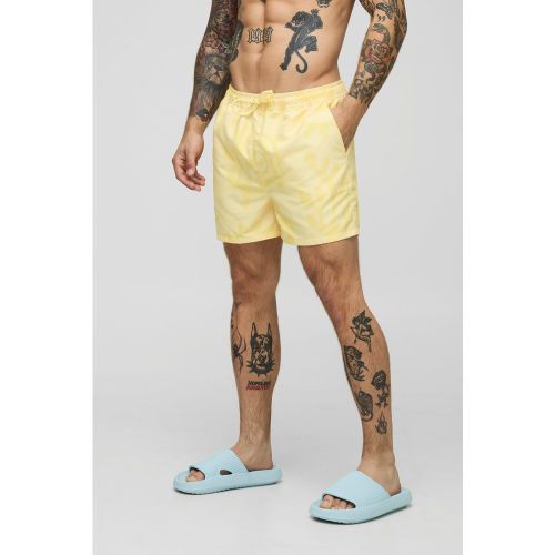 Short de bain court à imprimé abstrait - S - Boohooman - Modalova