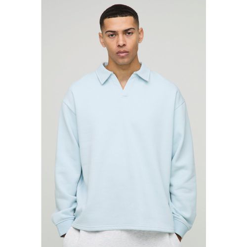 Sweat oversize avec polo homme - S - Boohooman - Modalova