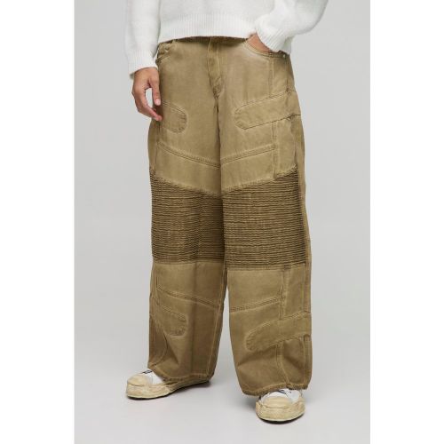 Jean biker extra baggy délavé - 28R - Boohooman - Modalova