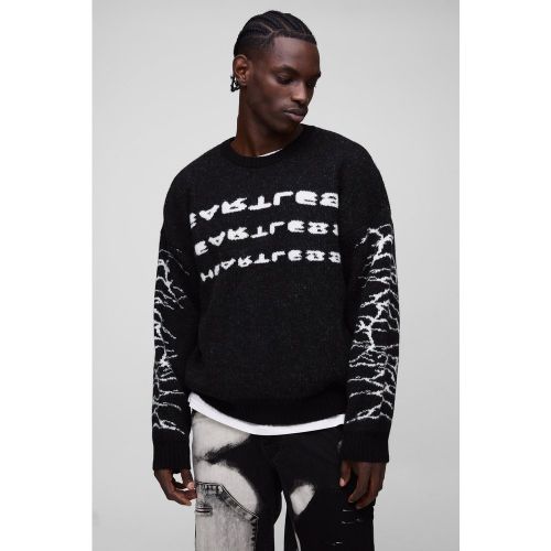 Pull oversize en maille brossée - L - Boohooman - Modalova