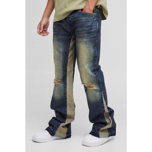 Jean flare déchiré au genou - 28R - Boohooman - Modalova