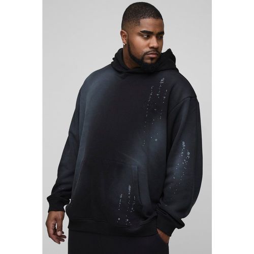 Grande Taille - Sweat À Capuche Oversize Délavé À Broderie - Xxl - boohoo - Modalova