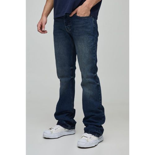 Jean flare délavé plissé - 28R - Boohooman - Modalova