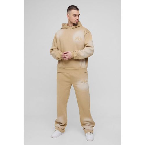Tall - Survêtement oversize délavé à imprimé graffiti - S - Boohooman - Modalova