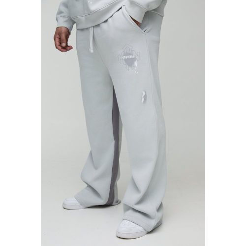 Grande taille - Jogging flare à taches de peinture - MAN - XXXL - Boohooman - Modalova