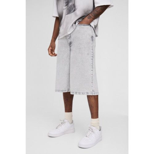Tall - Bermuda large délavé homme - 32 - Boohooman - Modalova