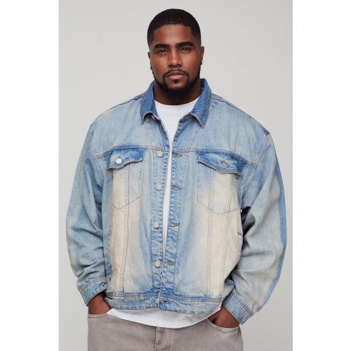 Grande taille - Veste oversize délavée homme - XXXL - Boohooman - Modalova