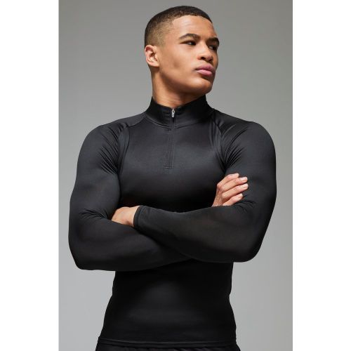 Man Active Lightweight Essentials Gym Raglan Muscle Fit 1/4 Zip - 2XL - Boohooman - Modalova