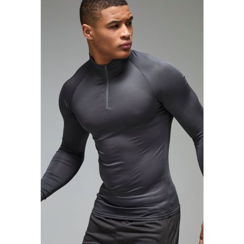 Man Active Lightweight Essentials Gym Raglan Muscle Fit 1/4 Zip - 2XL - Boohooman - Modalova