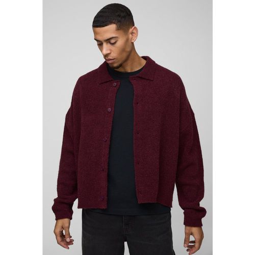 Cardigan ample en maille brossée - S - Boohooman - Modalova