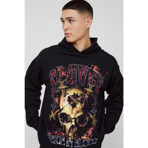 Sweat À Capuche Oversize Imprimé Slayer Band - L - boohoo - Modalova