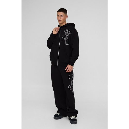 Survêtement oversize zippé - Official - S - Boohooman - Modalova