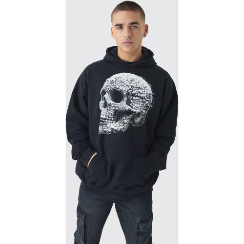 Sweat à capuche oversize à imprimé crâne - S - Boohooman - Modalova