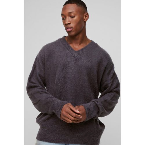 Pull oversize à col V - S - Boohooman - Modalova