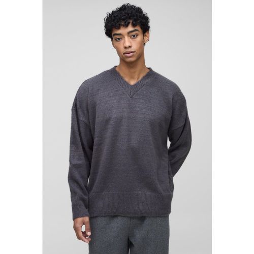 Pull oversize à col V - XL - Boohooman - Modalova