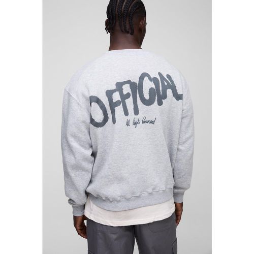 Sweat oversize à imprimé graffiti homme - S - Boohooman - Modalova