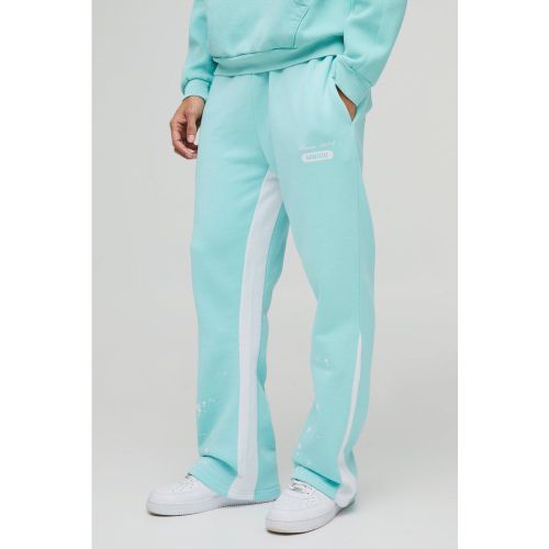 Jogging droit à taches de peintures - S - Boohooman - Modalova